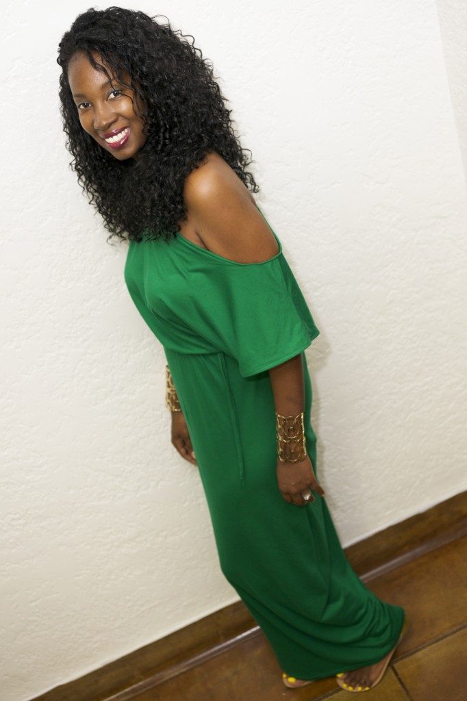  emerald green diy maxi dress