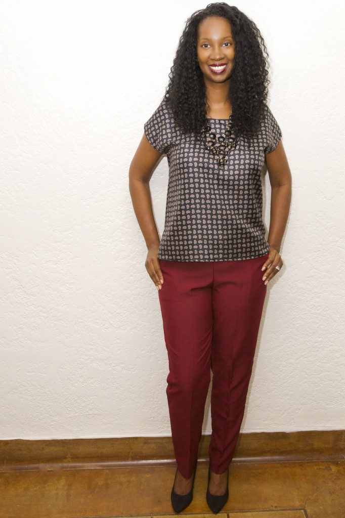 Pretty Tall Style Blog | DIY Burgundy Pants