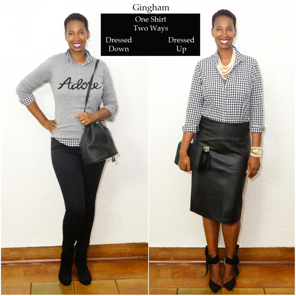 Pretty Tall Style - Tall Women's Fashion Blog - Gingham Shirt Two Ways
